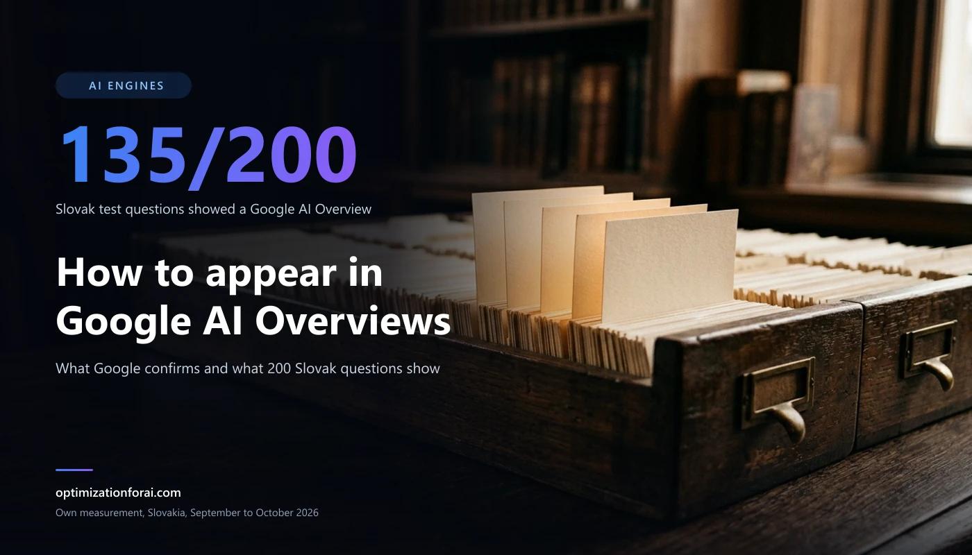 How to appear in Google AI Overviews: what 200 Slovak questions show